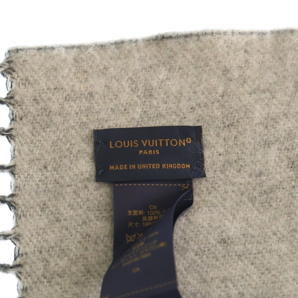 LOUIS VUITTON(ルイヴィトン) モノグラム カシミヤ マフラー グレー