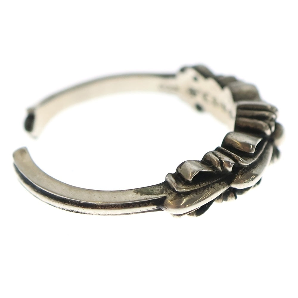 CHROME HEARTS(クロムハーツ) BABY CLASSIC OPEN ベイビークラシックフローラルクロス オープンリング シルバー