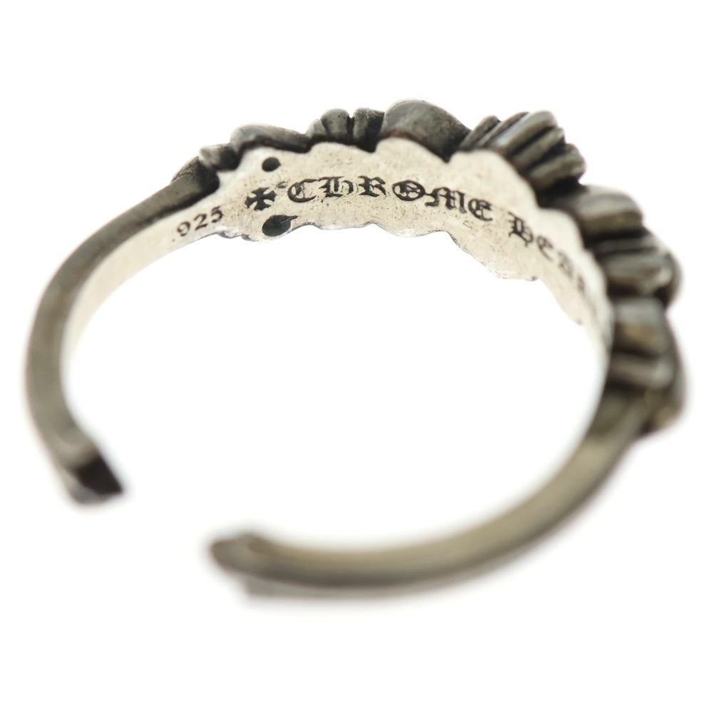 CHROME HEARTS(クロムハーツ) BABY CLASSIC OPEN ベイビークラシックフローラルクロス オープンリング シルバー