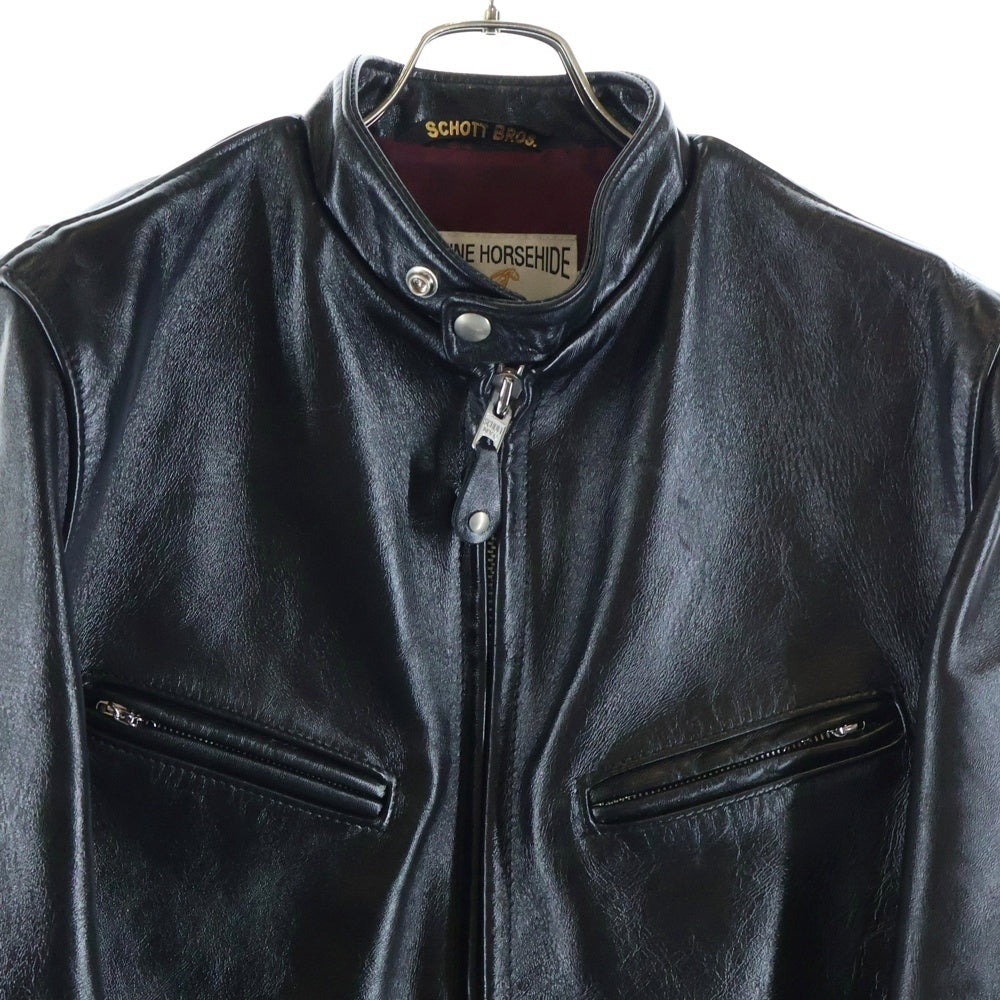 SCHOTT(ショット) 641XXH HORSEHIDE CAFE RACER ホースハイド カフェレーサー シングルライダースジャケット ブラック