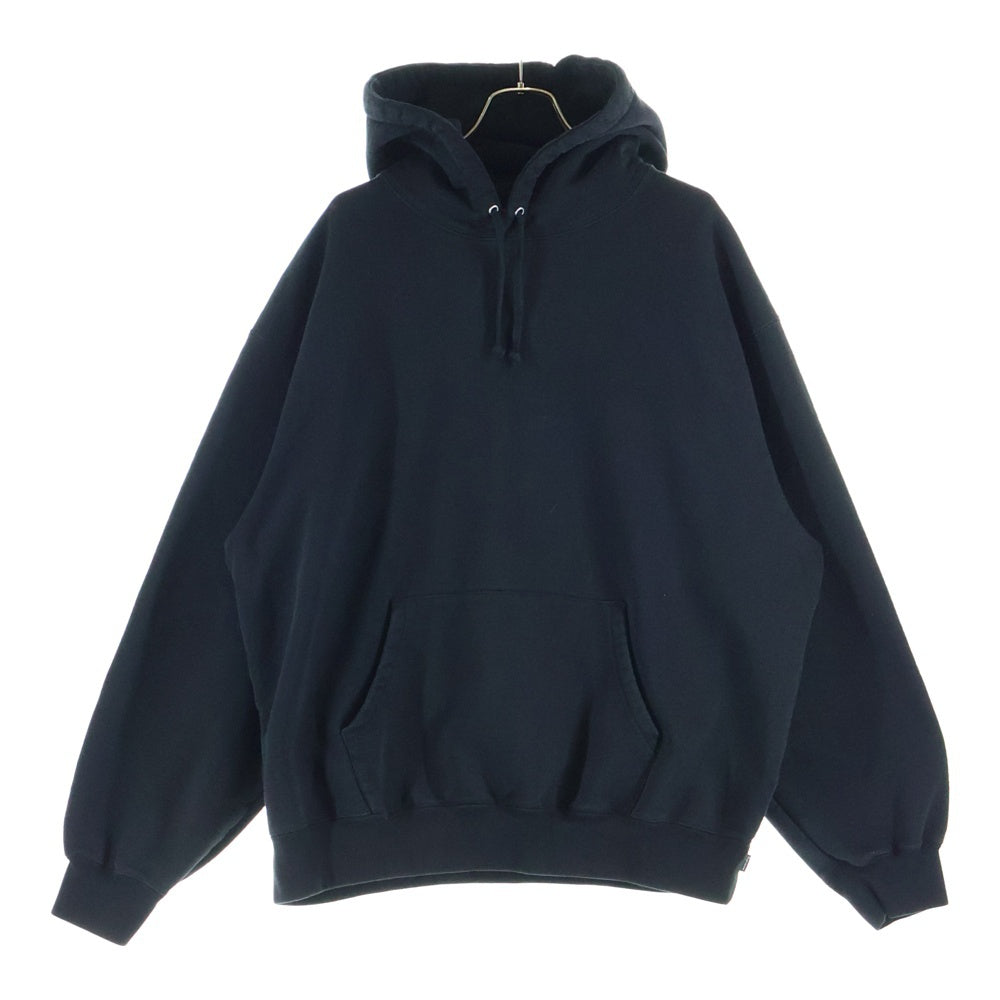 SUPREME(シュプリーム) 25SS Satin Applique Hooded サテン アップリケ フーデッド プルオーバーパーカー ブラック