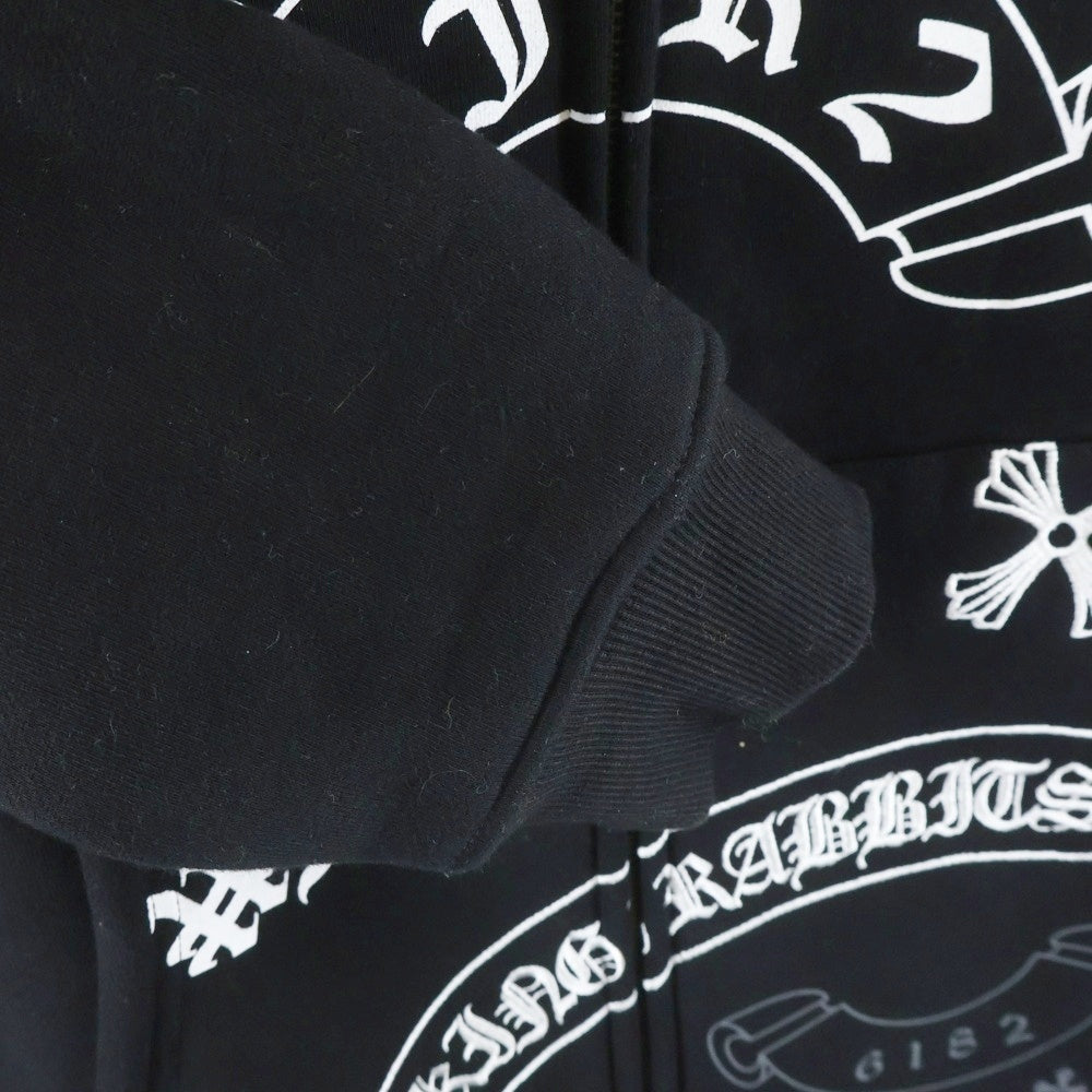 FR2(エフアールツー) Cross Rabbits Multi Logo Hooded FRC4286 クロスラビッツ マルチロゴフーディー ジップアップパーカー ブラック