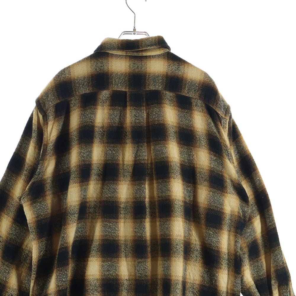 SOE(ソーイ) Crashed Flannel Shirts クラッシュ フランネルシャツ イエロー 1253-81-005