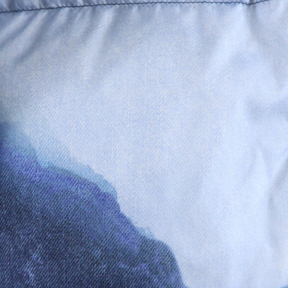 SUPREME(シュプリーム) 21AW ×The North Face Bleached Denim Print Nuptse Jacket ザノースフェイス ブリーチド デニムプリント ヌプシ ダウンジャケット インディゴ ND521001