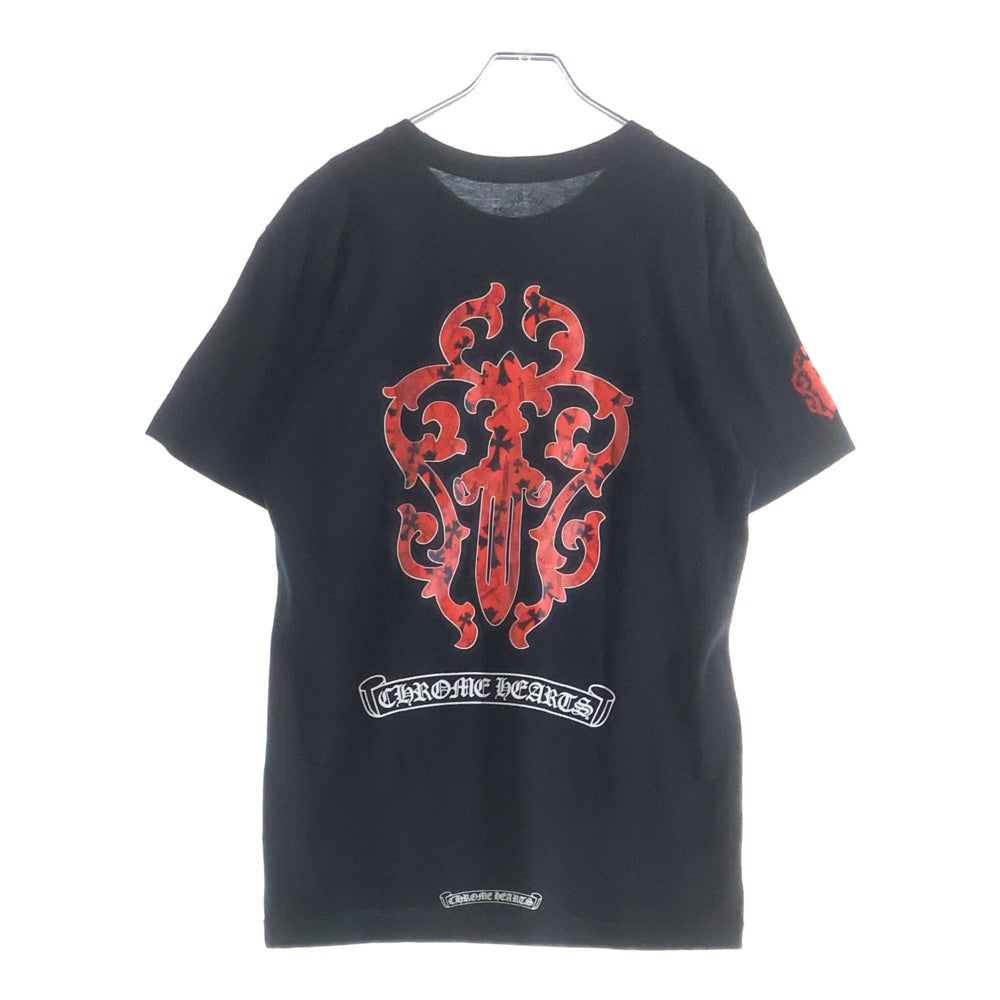 CHROME HEARTS(クロムハーツ) VINE DAGGER Tee バックヴァインダガー 半袖Tシャツ カットソー ブラック/レッド
