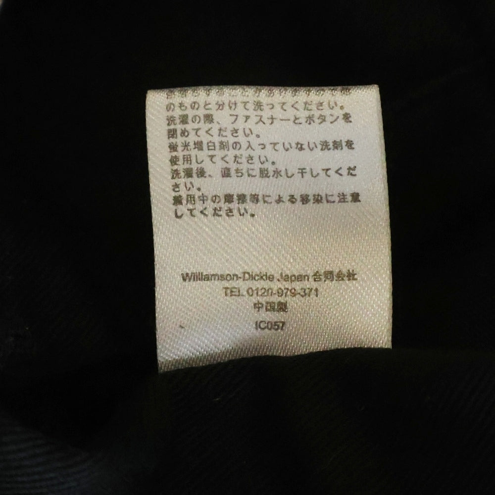 HYSTERIC GLAMOUR(ヒステリックグラマー) ×Dickies ディッキーズ ウエストロゴデザイン ワークパンツ ブラック 181M40HG01