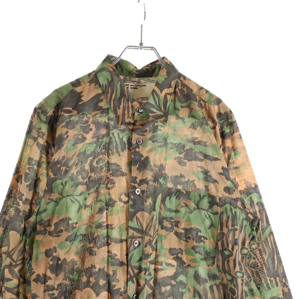 COMME des GARCONS HOMME(コムデギャルソンオム) カモフラ長袖シャツ IB-100010 カーキ