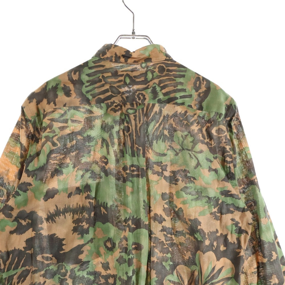COMME des GARCONS HOMME(コムデギャルソンオム) カモフラ長袖シャツ IB-100010 カーキ