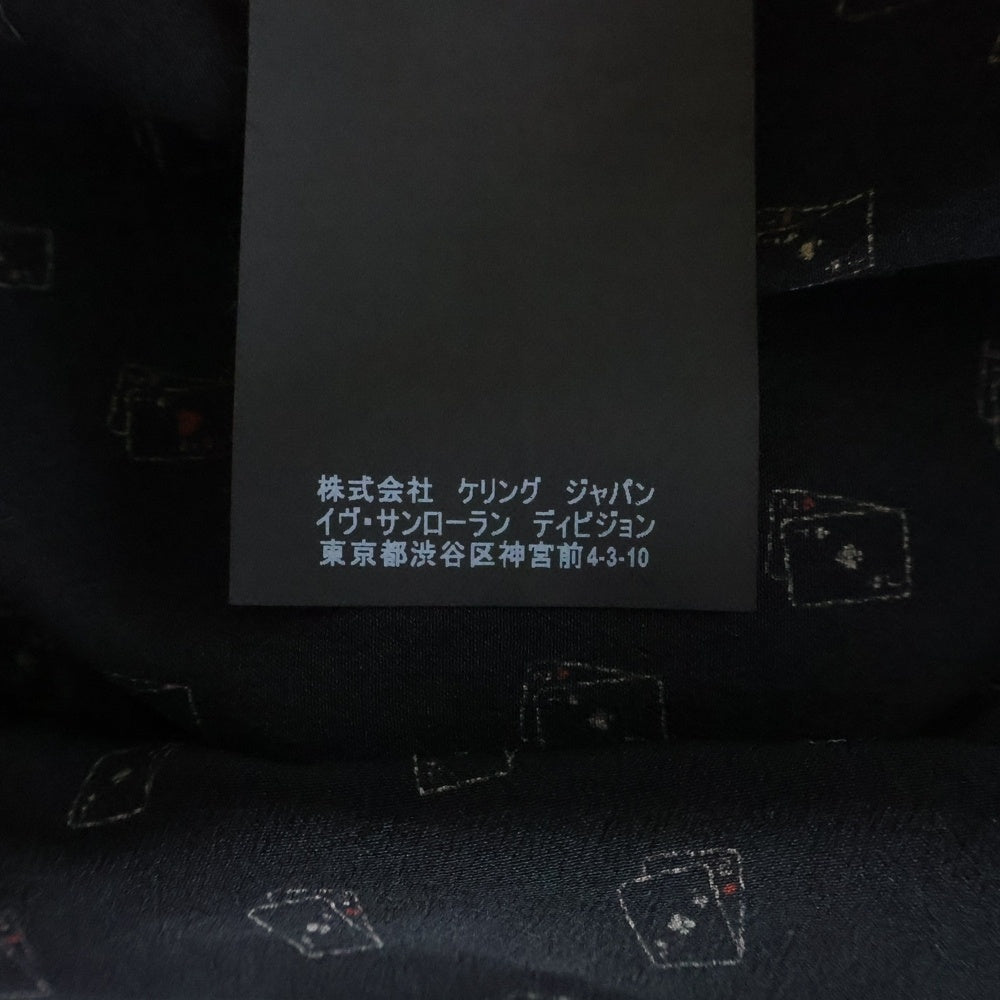 SAINT LAURENT PARIS(サンローランパリ) 18AW トランプ総柄 長袖シャツ ブラック 528009 Y317T