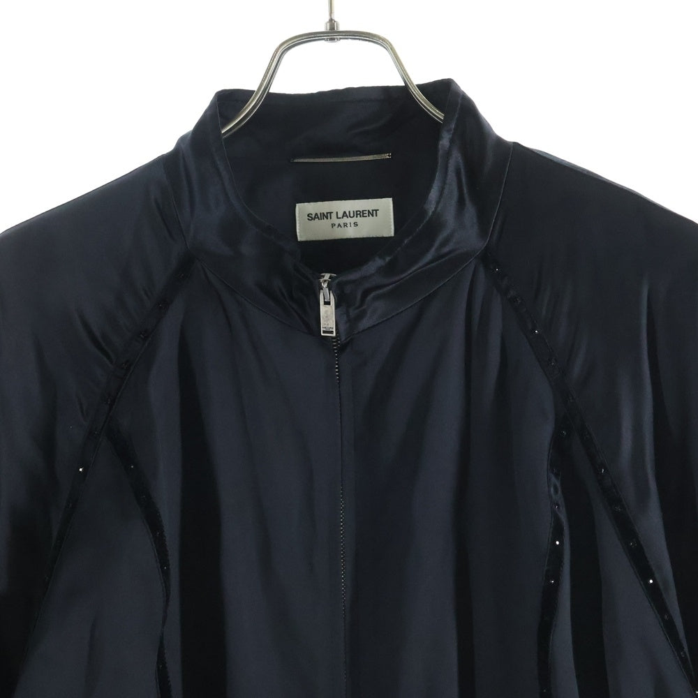 SAINT LAURENT PARIS(サンローランパリ) 22SS サテンティブ ブルゾン ジャケット ブラック 684947 Y107U