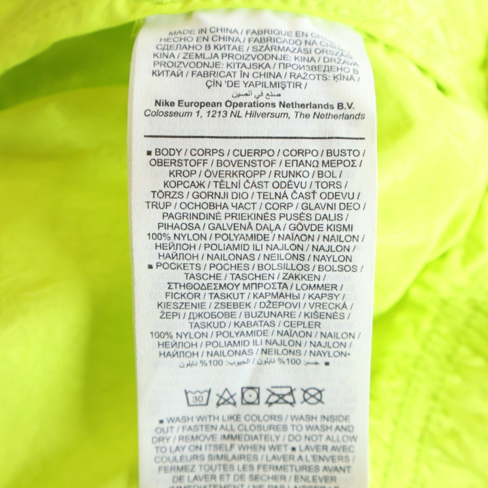 NIKE(ナイキ) ×STUSSY WINDRUNNER JACKET ストゥーシー ハーフジップナイロントラックジャケット イエロー CT4310-308