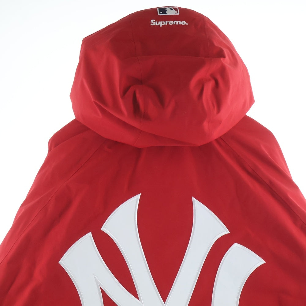 SUPREME(シュプリーム) 21AW ×New York Yankees GORE-TEX 700-Fill Down Jacket ×ニューヨークヤンキース ゴアテックス ダウンジャケット レッド