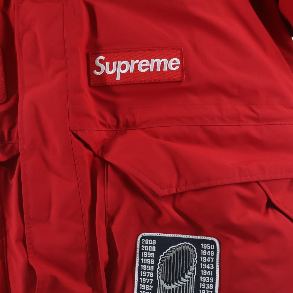 SUPREME(シュプリーム) 21AW ×New York Yankees GORE-TEX 700-Fill Down Jacket ×ニューヨークヤンキース ゴアテックス ダウンジャケット レッド