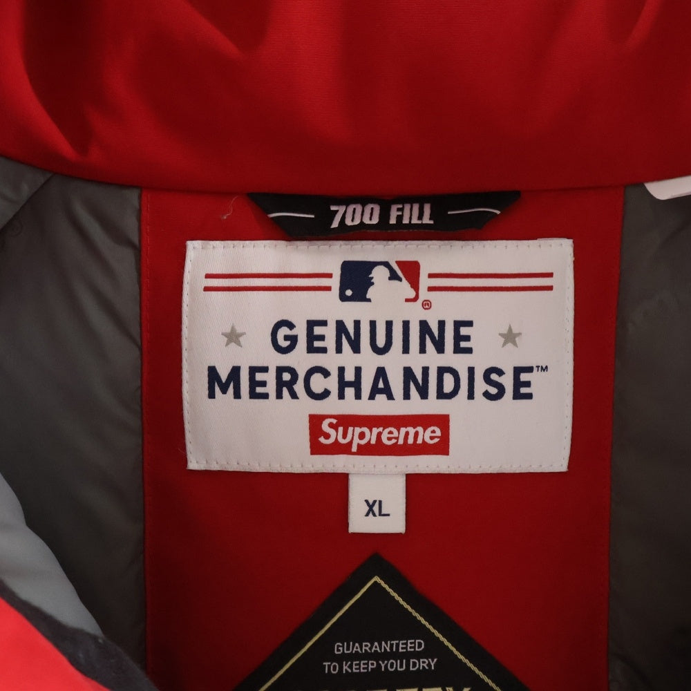 SUPREME(シュプリーム) 21AW ×New York Yankees GORE-TEX 700-Fill Down Jacket ×ニューヨークヤンキース ゴアテックス ダウンジャケット レッド
