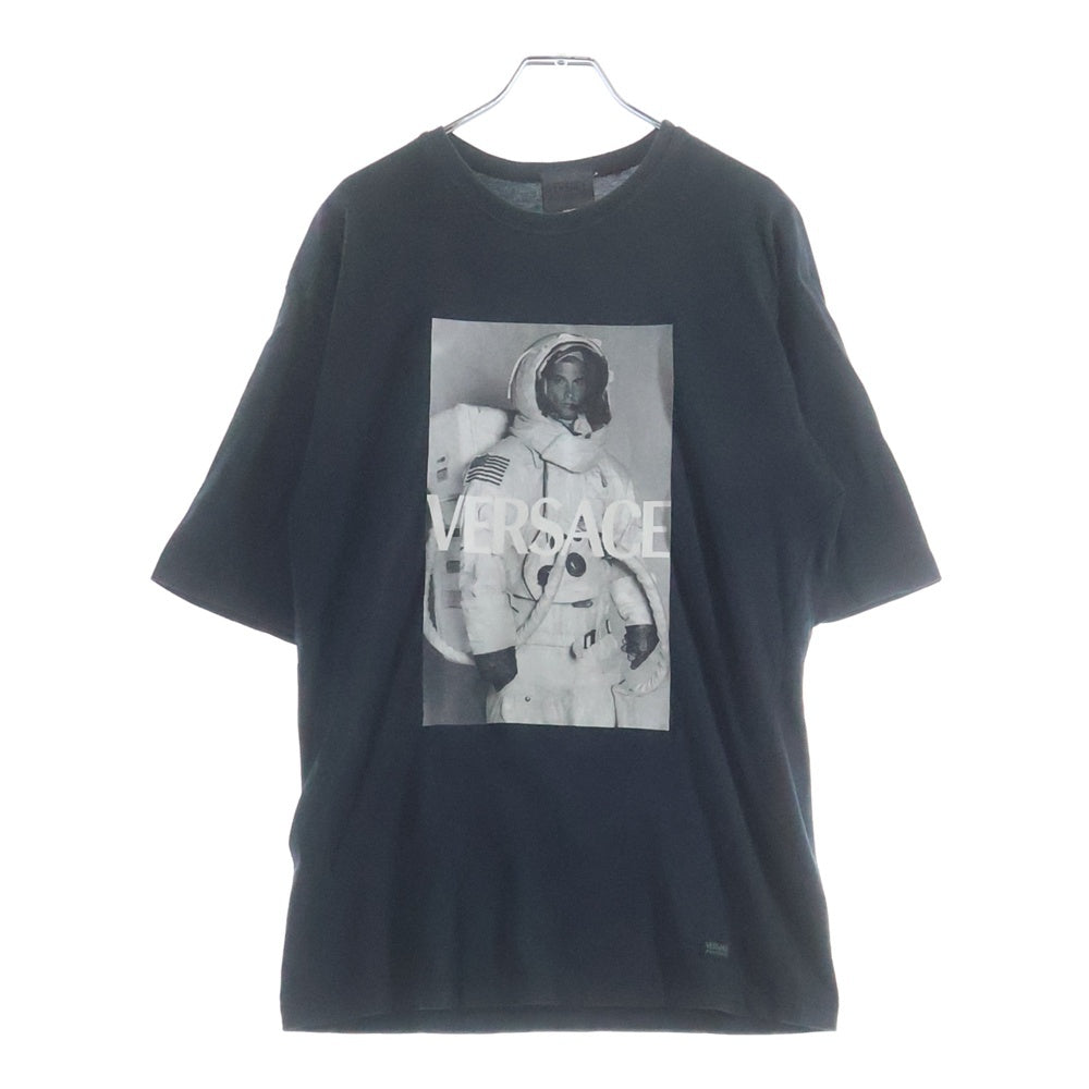 VERSACE(ヴェルサーチ) 90s Bruce Weber ブルースウェーバー プリント半袖Tシャツ ブラック