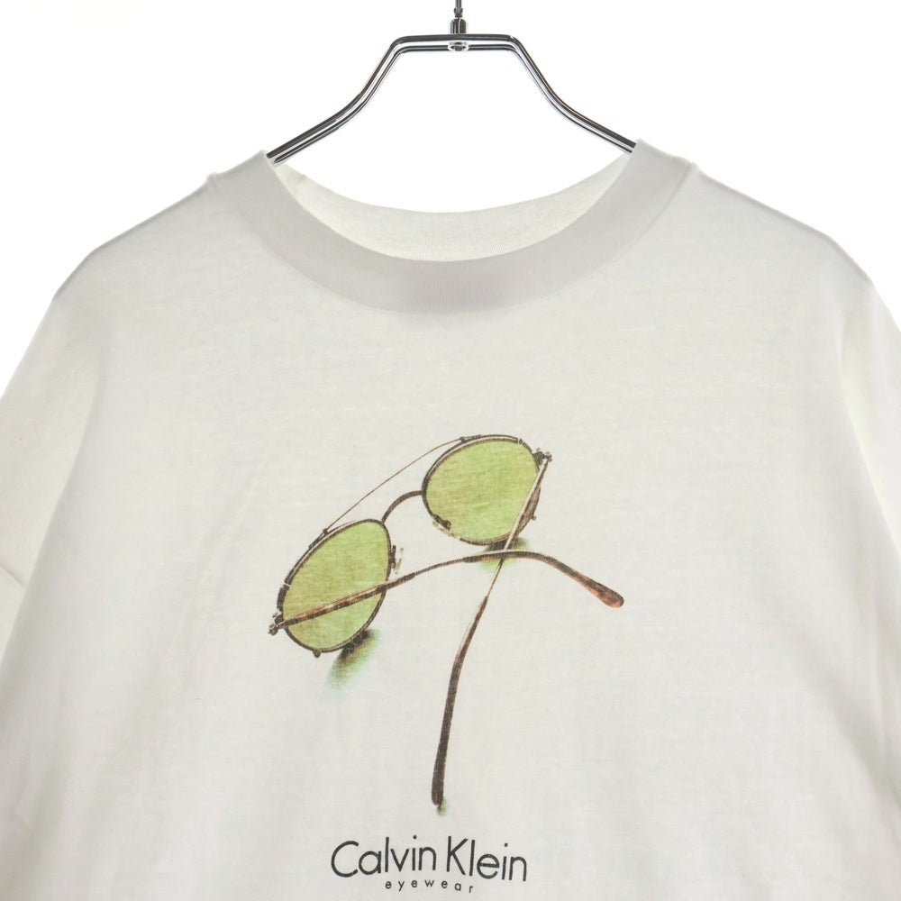 Calvin Klein(カルバンクライン) 90s eyewear アイウェアプリント半袖Tシャツ ホワイト