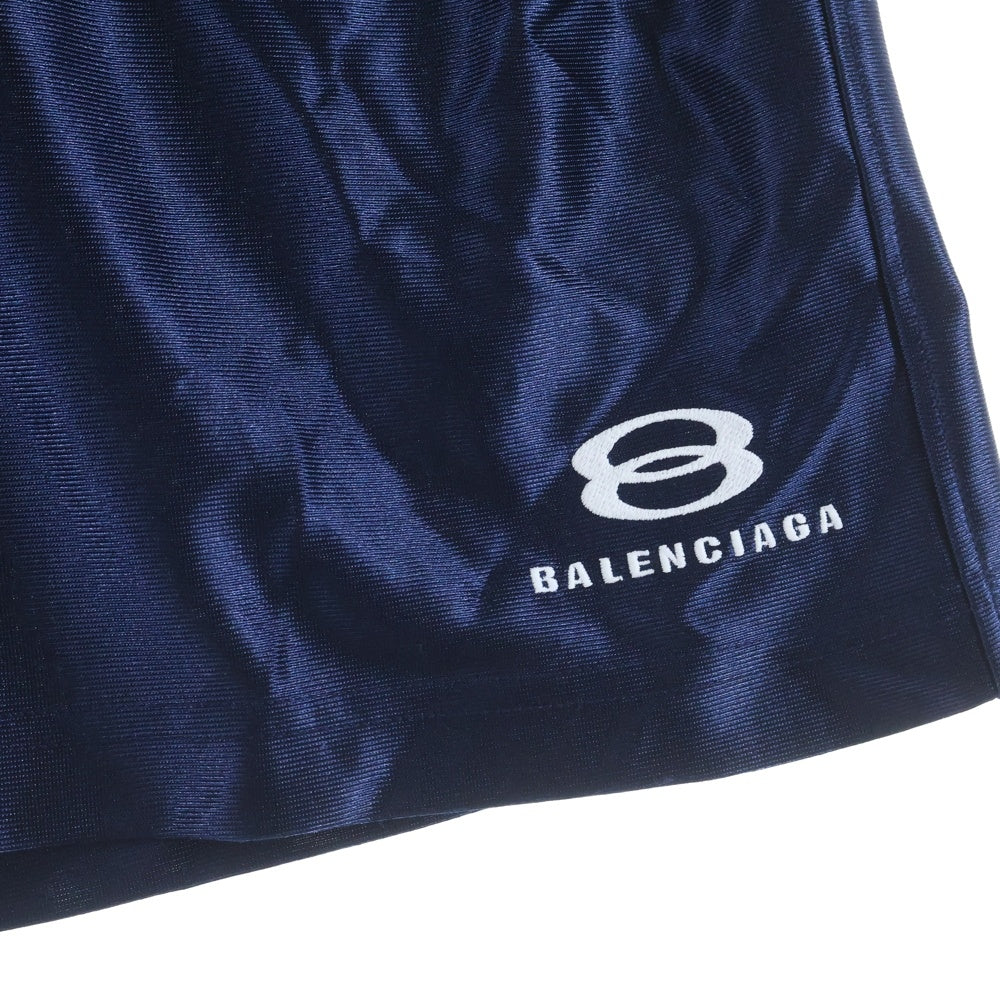BALENCIAGA(バレンシアガ) UNITY SPORTS ICON PANT BASKETBALL フロントロゴプリント ショートパンツ ネイビー 795260 TOVX3