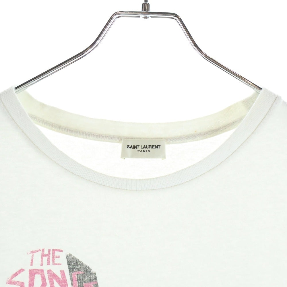 SAINT LAURENT PARIS(サンローランパリ) 19SS THE SONG プリント 半袖Tシャツカットソー ホワイト 551413 YBCB2