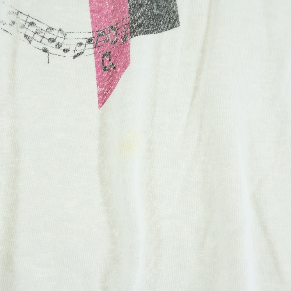 SAINT LAURENT PARIS(サンローランパリ) 19SS THE SONG プリント 半袖Tシャツカットソー ホワイト 551413 YBCB2