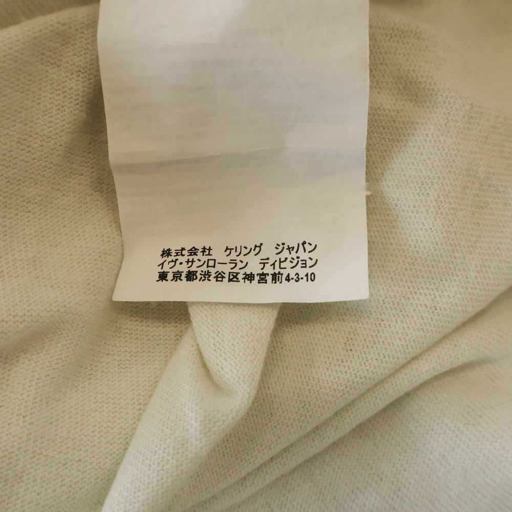 SAINT LAURENT PARIS(サンローランパリ) 19SS THE SONG プリント 半袖Tシャツカットソー ホワイト 551413 YBCB2