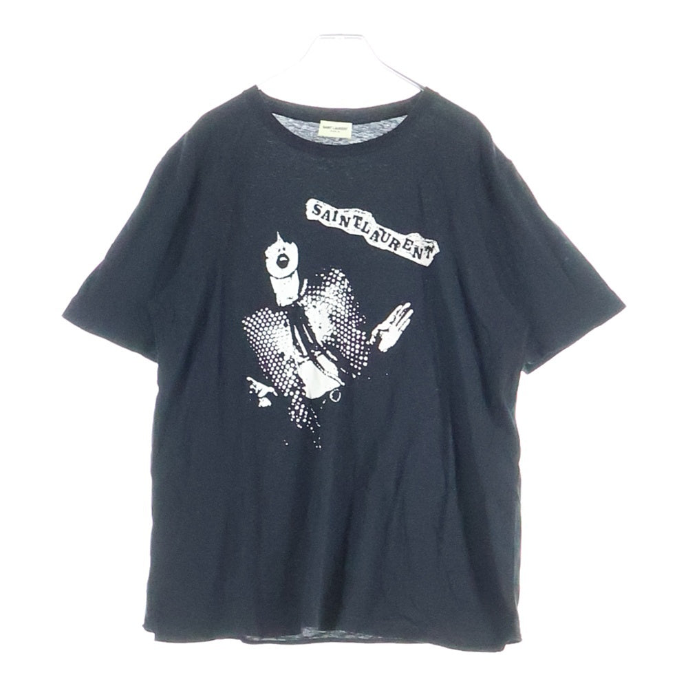 SAINT LAURENT PARIS(サンローランパリ) 21SS イラストプリント 半袖Tシャツカットソー ブラック 631800 YBVS2
