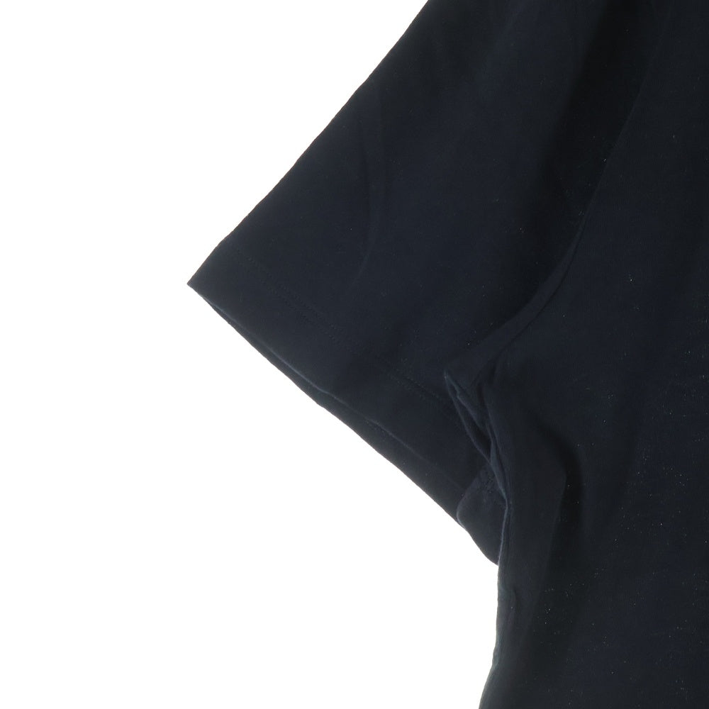 SAINT LAURENT PARIS(サンローランパリ) 19SS フロントローズ&スネークハート 530209 YB2WD クルーネック半袖Tシャツ ブラック