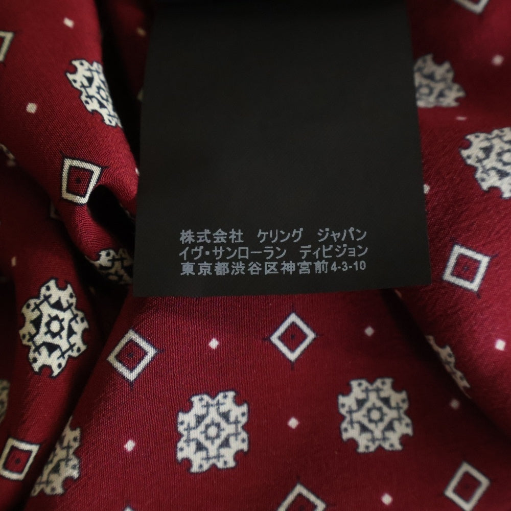 SAINT LAURENT PARIS(サンローランパリ) 19SS 総柄シルク 半袖シャツ