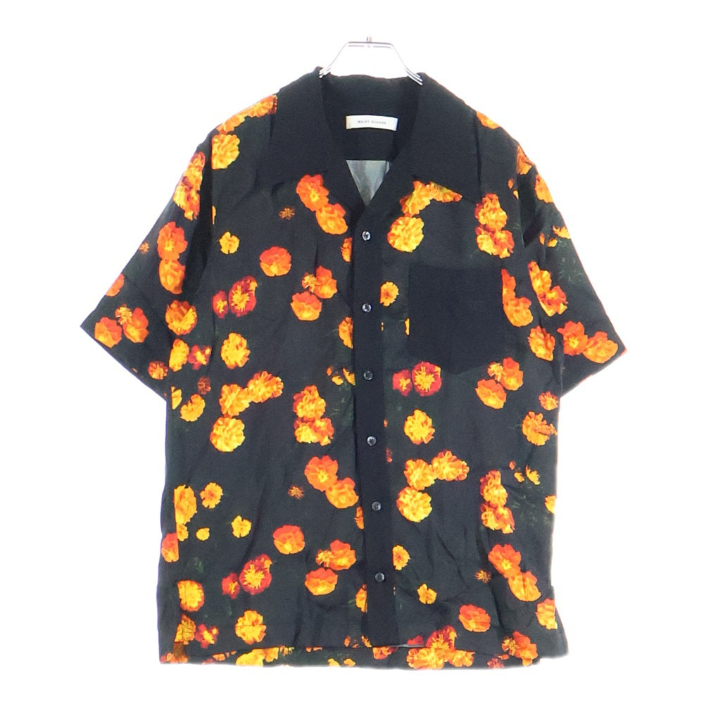 Wales Bonner(ウェールズ ボナー) 24SS HIGHLIFE BOWLING SHIRT 総柄 ボウリングシャツ ブラック 52-05-42-05042