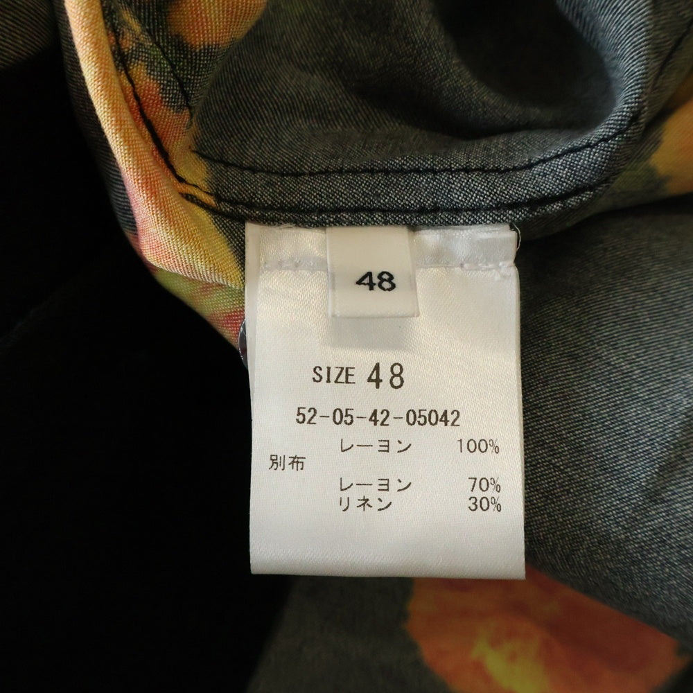 Wales Bonner(ウェールズ ボナー) 24SS HIGHLIFE BOWLING SHIRT 総柄 ボウリングシャツ ブラック 52-05-42-05042