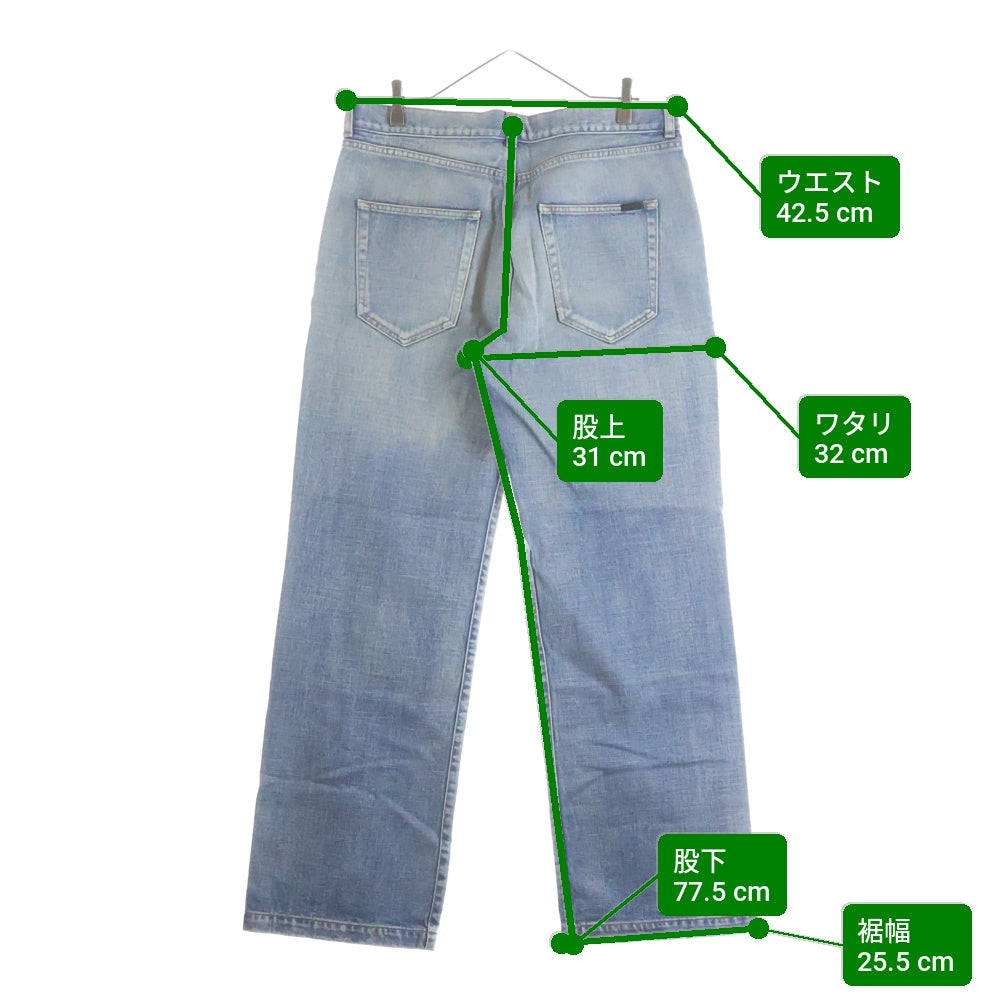 SAINT LAURENT PARIS(サンローランパリ) 23SS High Waist Straight Denim Pants ハイウェスト ストレート デニムパンツ 706567 Y11MA
