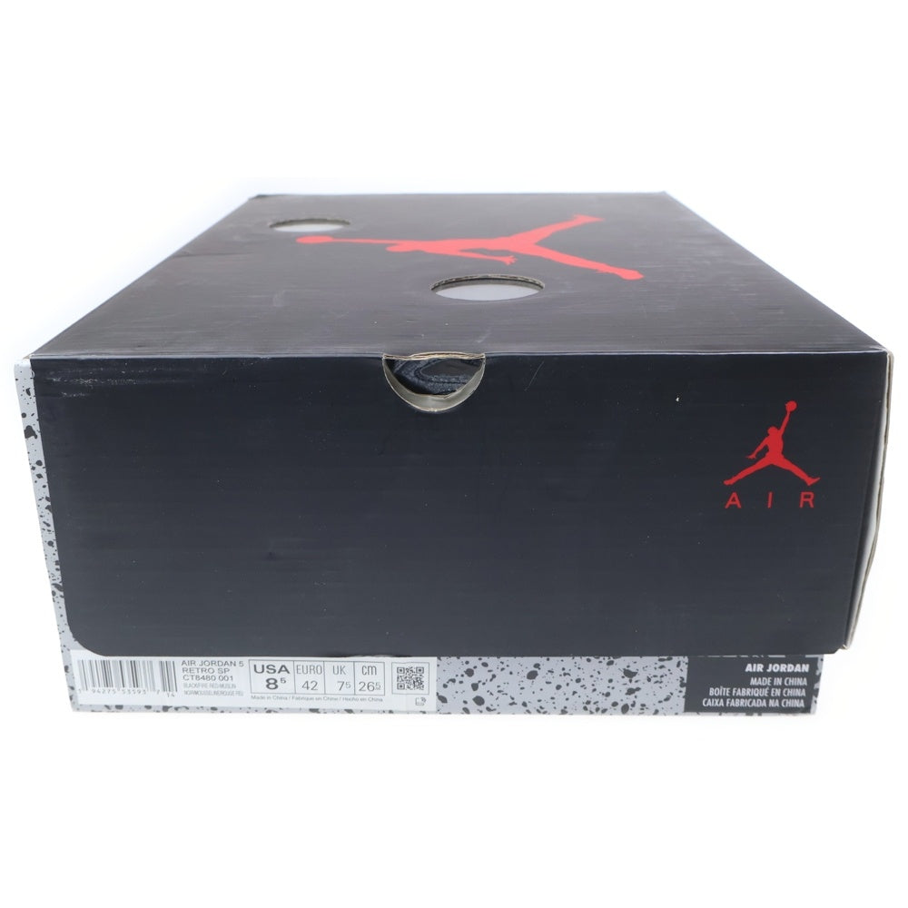 NIKE(ナイキ) ×OFF-WHITE AIR JORDAN 5 RETRO SP CT8480-001 オフホワイト エアジョーダン5レトロ ハイカットスニーカー ブラック US8.5/26.5cm