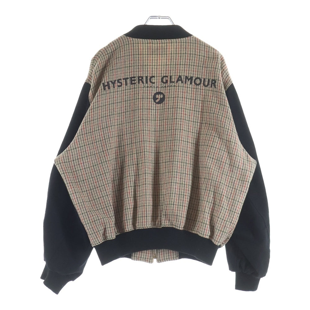 HYSTERIC GLAMOUR(ヒステリックグラマー) 90S チェック柄 ブルゾンジャケット ベージュ 2AB-0615