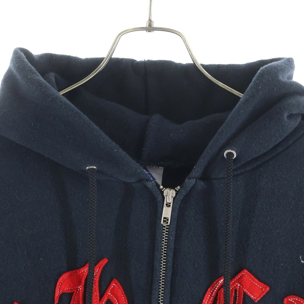 VINTAGE(ヴィンテージ) 90S RED HOT CHILI PEPPERS OLD ENGLISH ZIP UP HOODIE レッドホットチリペッパーズ ロゴワッペン ジップアップフーディー ブラック