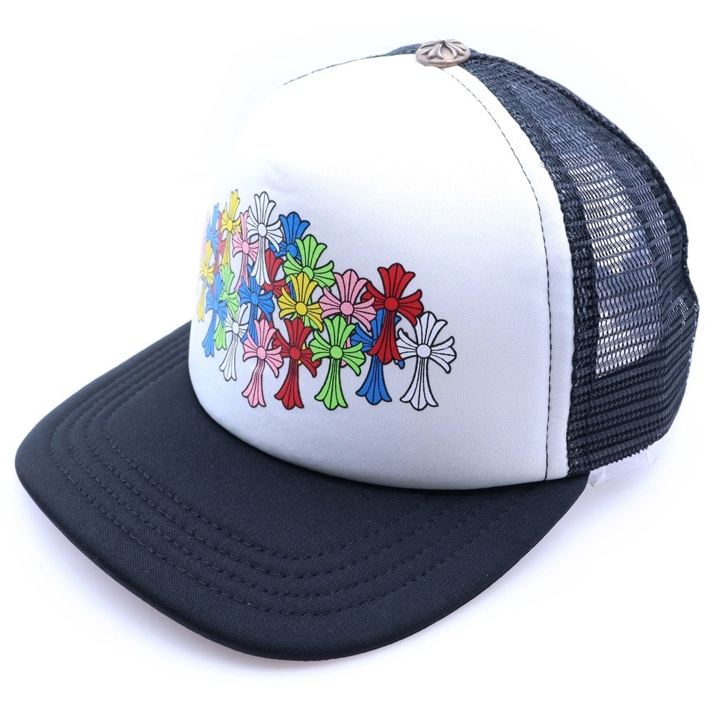 CHROME HEARTS(クロムハーツ) MLTCOL CEM CRS Tracker Cap マルチセメタリークロス トラッカーキャップ 帽子 ブラック/ホワイト