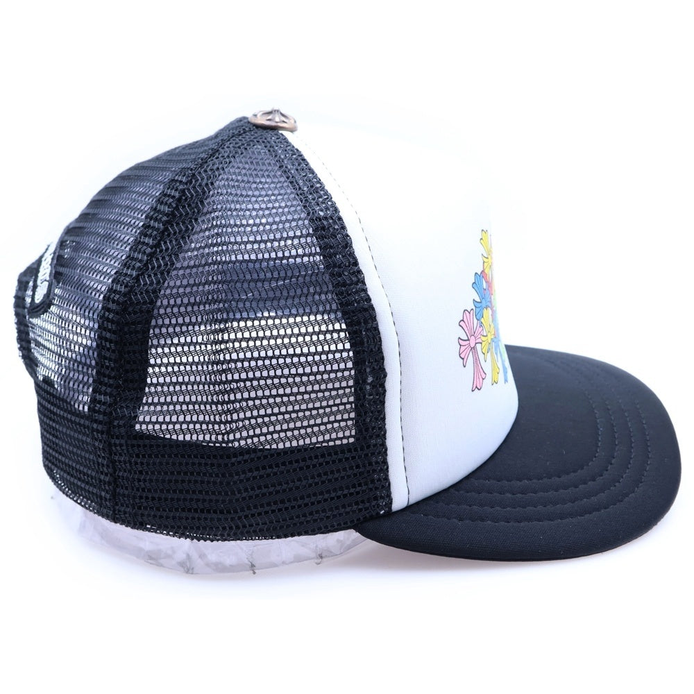 CHROME HEARTS(クロムハーツ) MLTCOL CEM CRS Tracker Cap マルチセメタリークロス トラッカーキャップ 帽子 ブラック/ホワイト