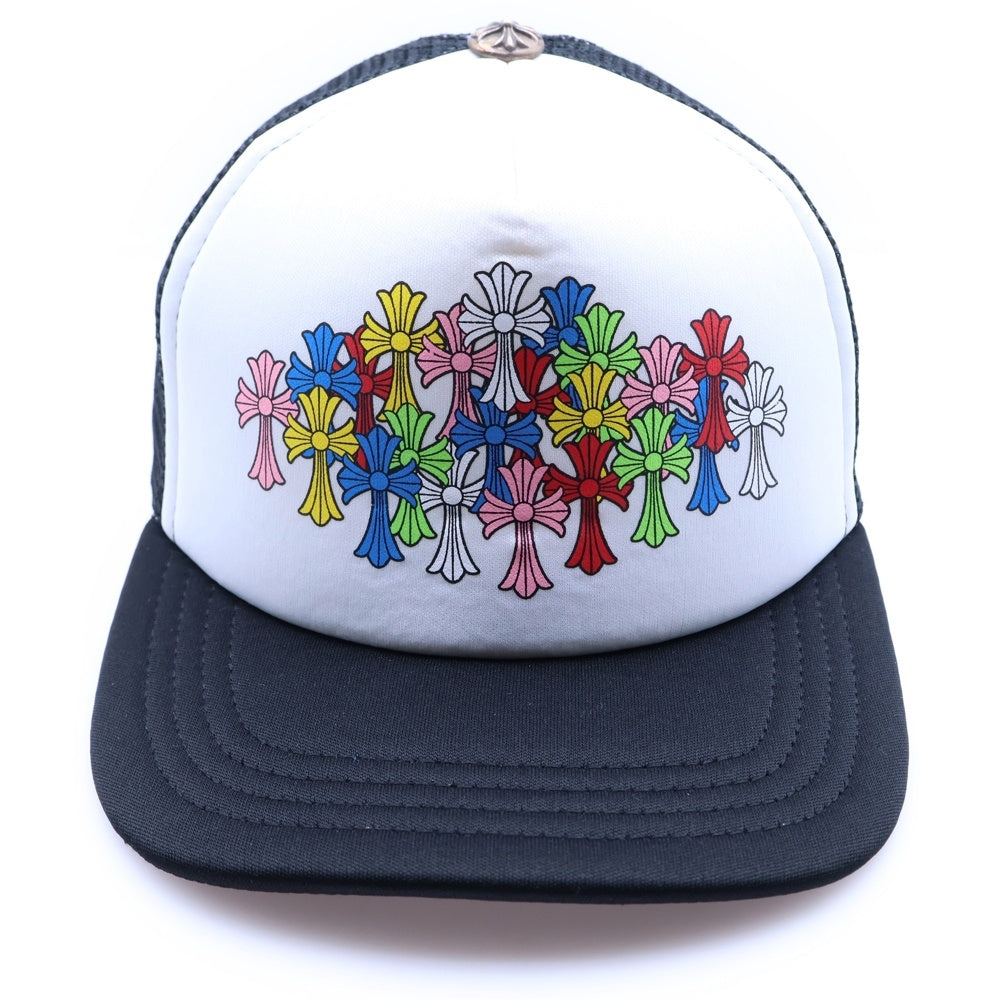 CHROME HEARTS(クロムハーツ) MLTCOL CEM CRS Tracker Cap マルチセメタリークロス トラッカーキャップ 帽子 ブラック/ホワイト