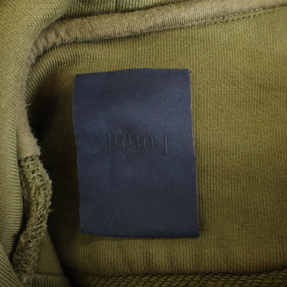 juun.j(ジュン ジェイ) 17SS COVERD刺繍 プルオーバーパーカー カーキ JC7241H71H