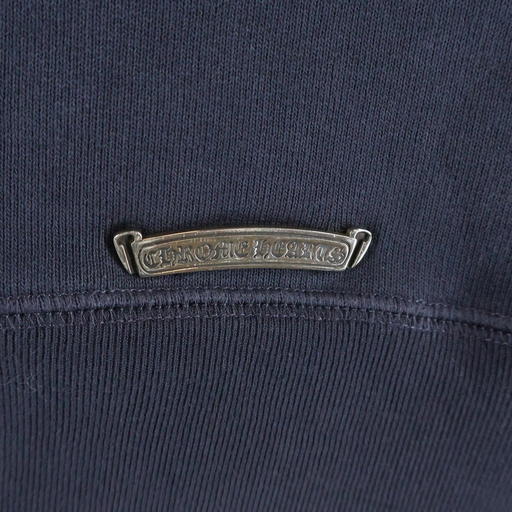 CHROME HEARTS(クロムハーツ) GRP Y NOT Raglan Pullover Hoodie ワイノット クロスパッチ プルオーバーパーカー フーディー ネイビー/レッド