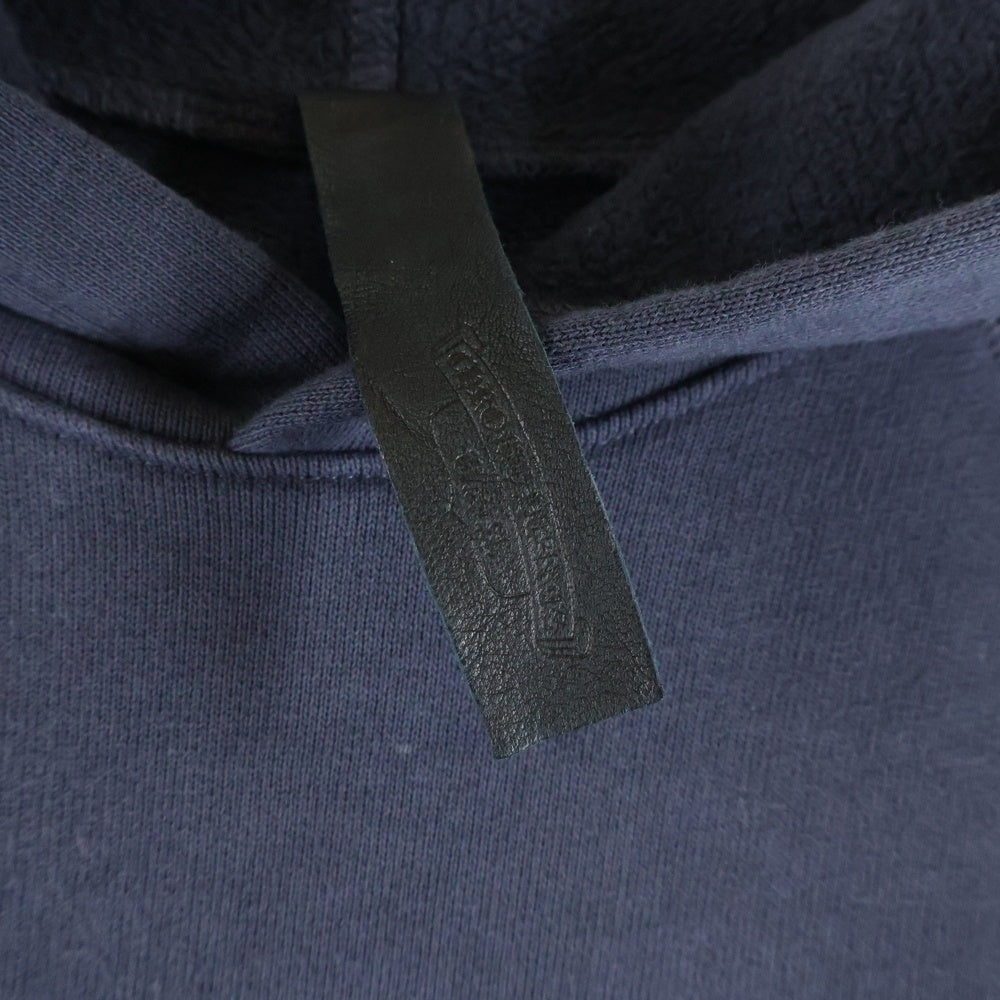 CHROME HEARTS(クロムハーツ) GRP Y NOT Raglan Pullover Hoodie ワイノット クロスパッチ プルオーバーパーカー フーディー ネイビー/レッド
