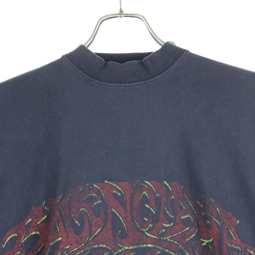 BALENCIAGA(バレンシアガ) 23AW Off Shore Oversized T-shirt ヴィンテージ加工 オーバーサイズド 半袖Tシャツ チャコールグレー 739028 TPVM8