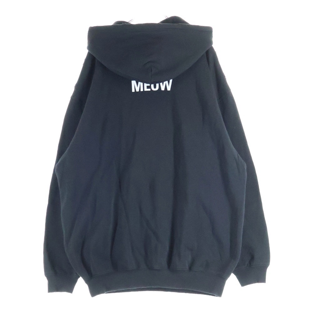 BALENCIAGA 猫プリント ブラックパーカー foodie 【公式通販】
