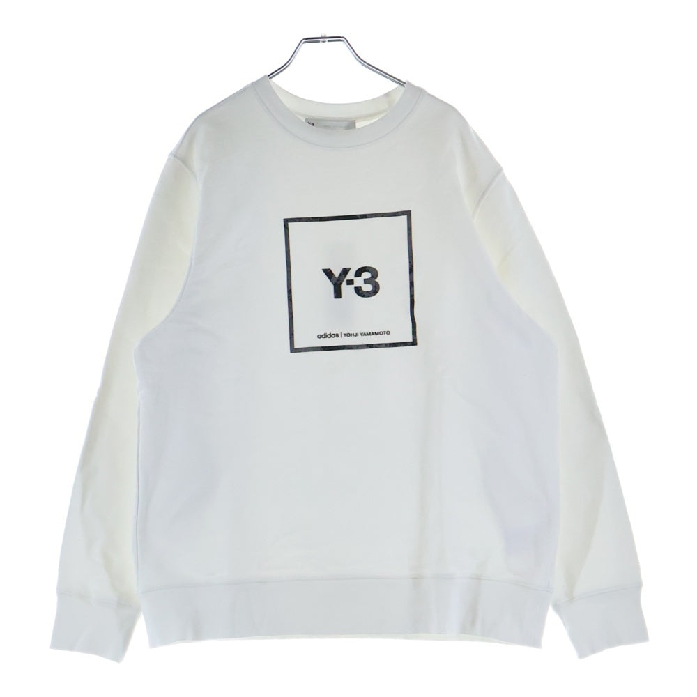 Y-3(ワイスリー) USQ LBL GRPHC スクエアラベル グラフィッククルーネックスウェットトレーナー GV6058 ホワイト