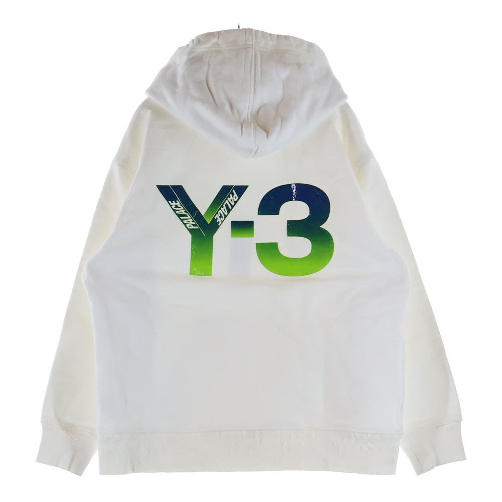 Y-3(ワイスリー) 22AW ×PALACE Logo Hoodie ×パレス ロゴフーディー プルオーバーパーカー HT3754 ホワイト