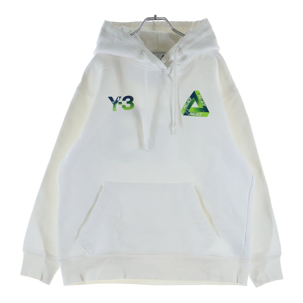 Y-3(ワイスリー) 22AW ×PALACE Logo Hoodie ×パレス ロゴフーディー プルオーバーパーカー HT3754 ホワイト