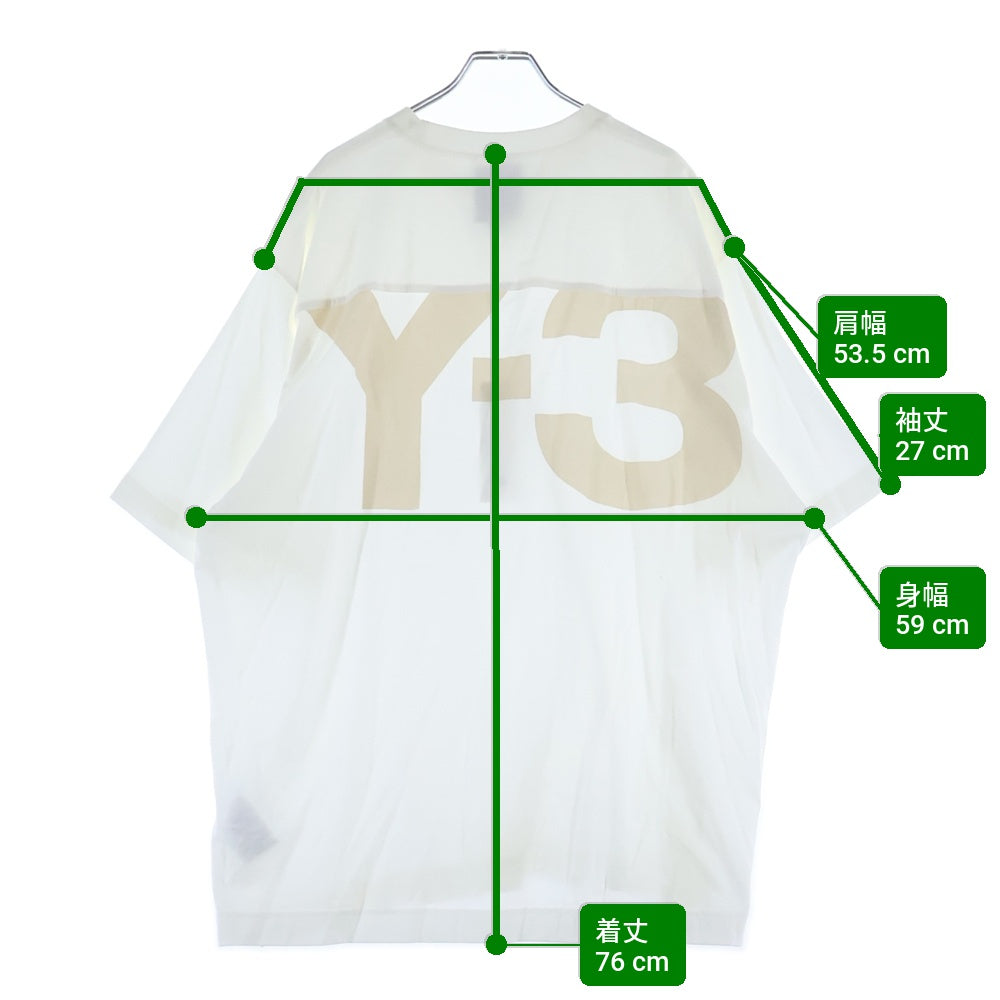 Y-3(ワイスリー) CLASSIC PAPER JERSEY SS TEE バッグプリント 半袖Tシャツ GV4186 ホワイト
