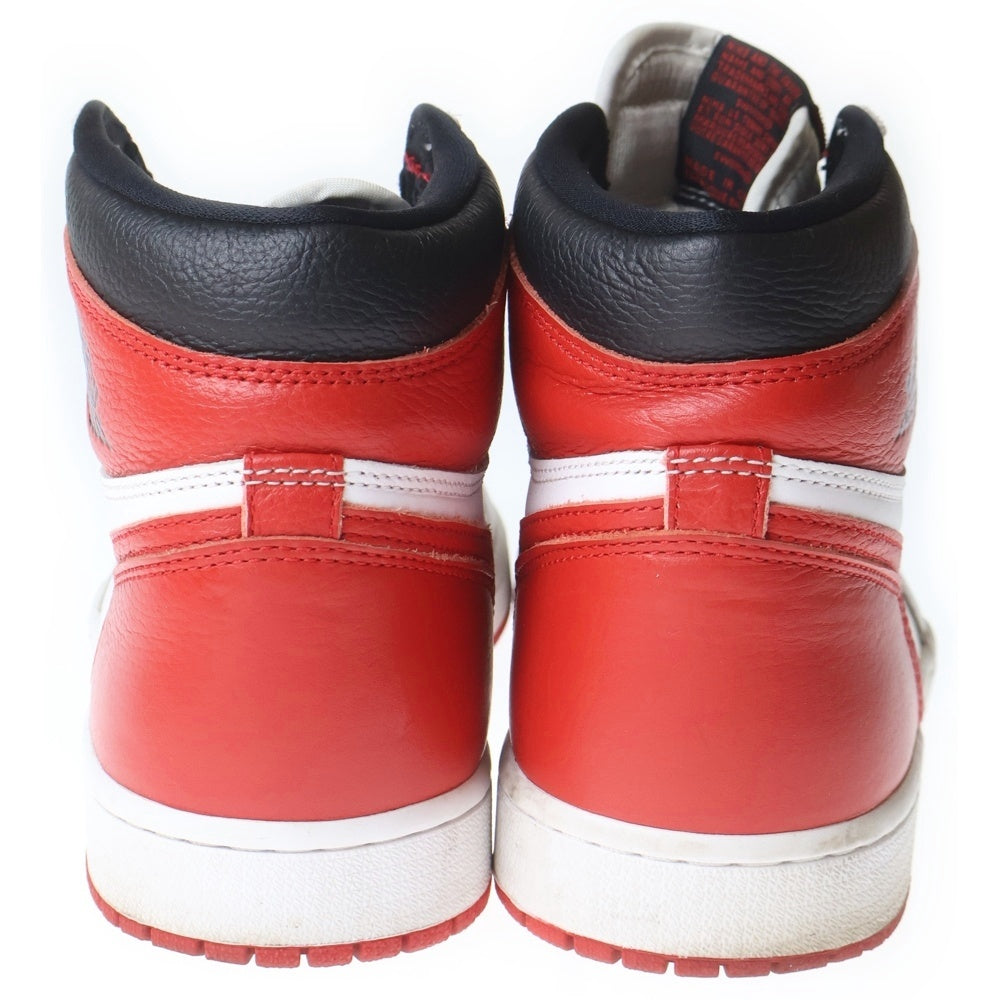 NIKE(ナイキ) AIR JORDAN 1 HIGH OG Heritage 555088-161 エアジョーダン ヘリテージ ハイカットスニーカー ホワイト/レッド US10/28.0cm