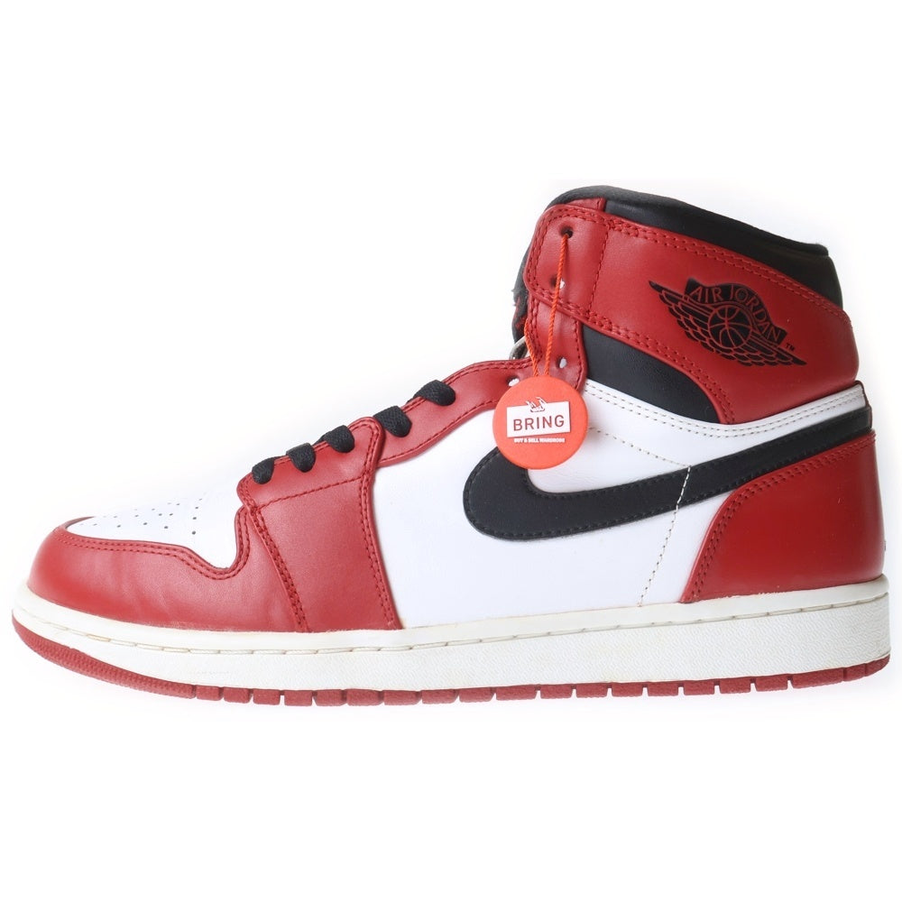 NIKE(ナイキ) 【観賞用 2013年製】 AIR JORDAN 1 RETRO HIGH CHICAGO 332550-163 エアジョーダン1 シカゴ ハイカットスニーカー レッド/ホワイト US10.5/28.5cm