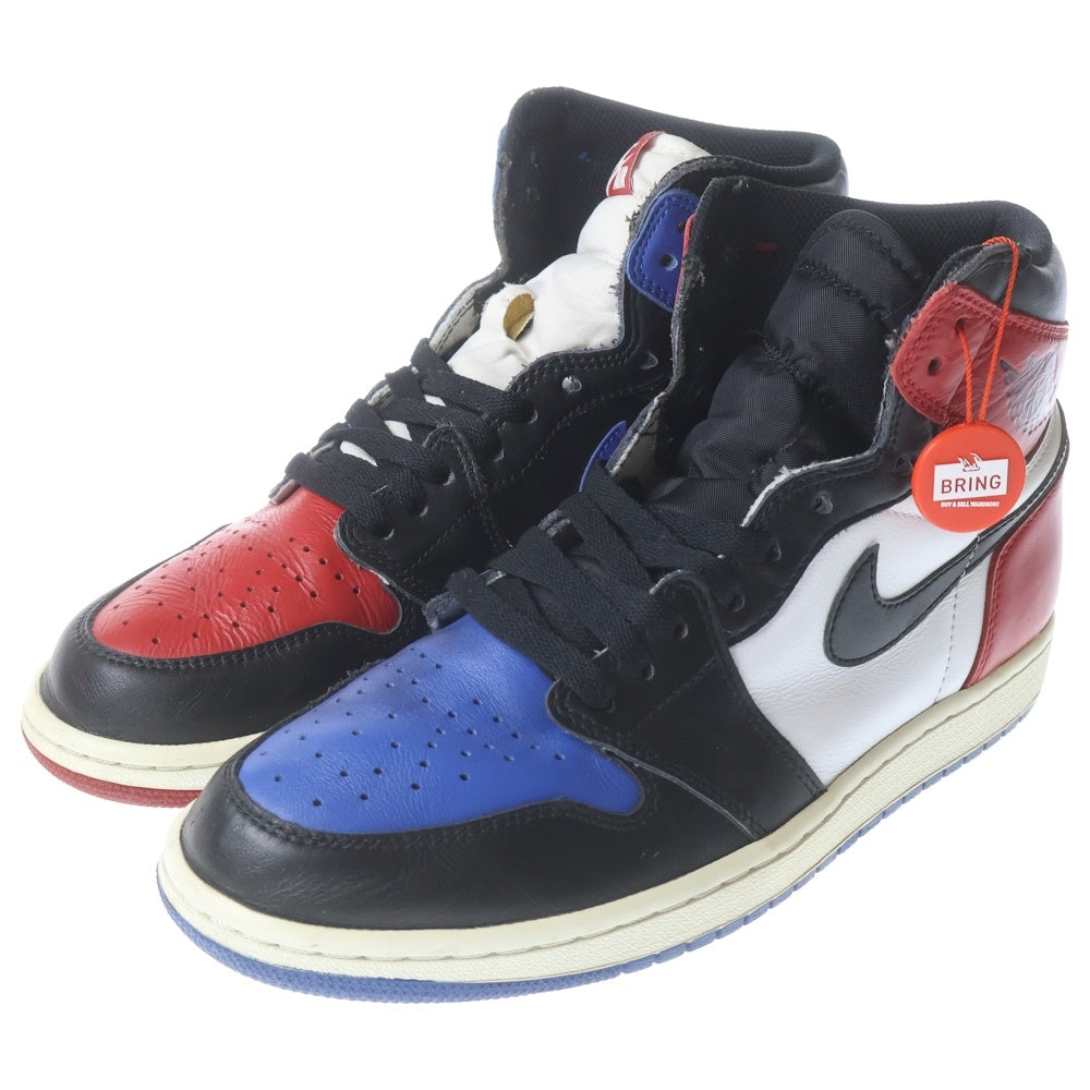 NIKE(ナイキ) AIR JORDAN 1 RETRO HIGH OG TOP 3 555088‐026 エアジョーダン1 トップ ハイカットスニーカー ブラック/レッド/ブルー US10/28.0cm