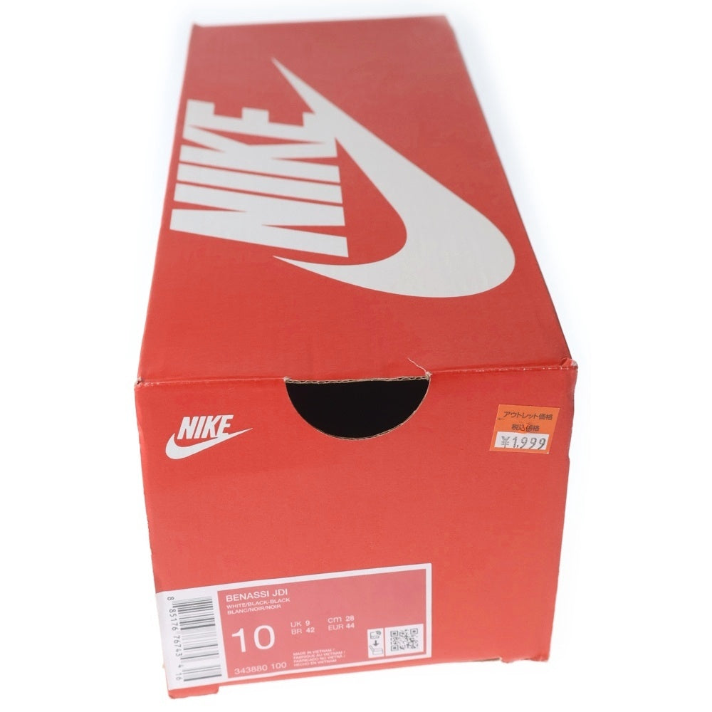 NIKE(ナイキ) BENASSI JDI 343880-100 ベナッシ サンダル US10/28.0cm ホワイト/ブラック