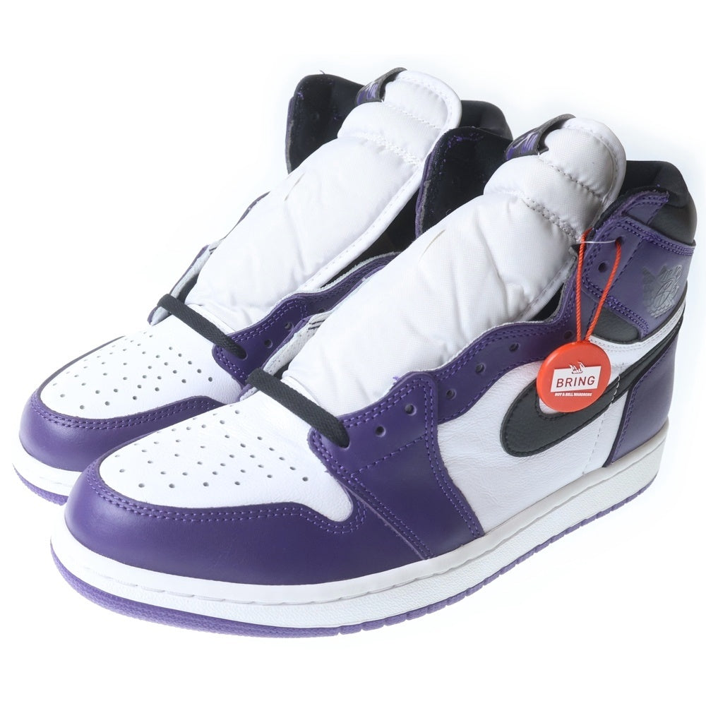 NIKE(ナイキ) AIR JORDAN 1 RETRO HIGH OG COURT PURPLE 555088-500 エアジョーダン1 レトロ ハイ コート パープル ハイカットスニーカー ホワイト/パープル US10/28.0cm